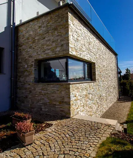 Q010 Golden Quartzite plošný díl - Lepený (0,378 m2)