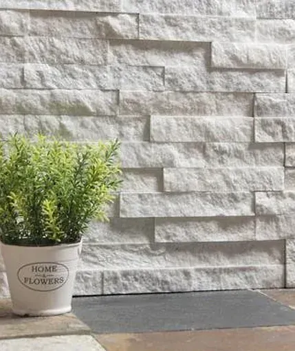 Q016 Quartzite White rohový díl - Lepený (0,495 m2)